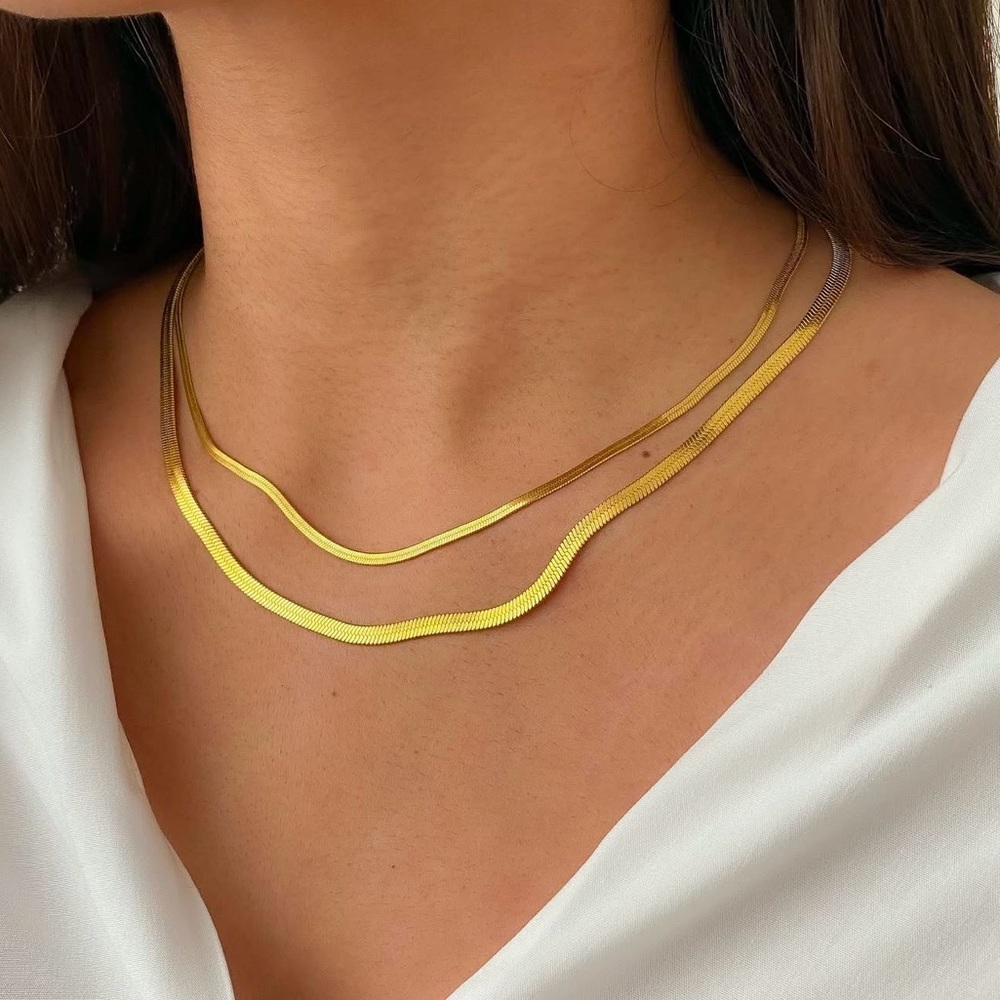 18KGP Herringbone Chain